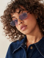 Ray Ban Grey Yevi Rb3728 Rectangle Sunglasses - Image 1 of 8