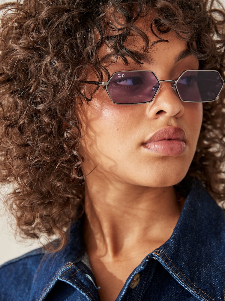 Ray Ban Grey Yevi Rb3728 Rectangle Sunglasses - Image 2 of 8