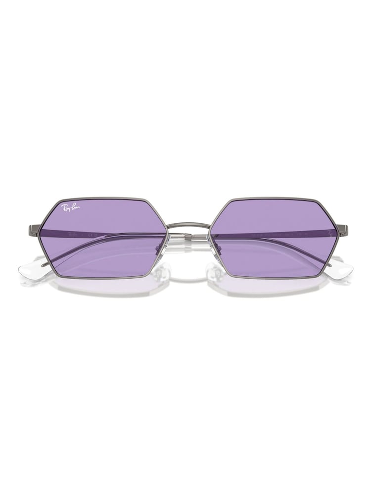 Ray Ban Grey Yevi Rb3728 Rectangle Sunglasses - Image 8 of 8