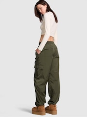 Victoria's Secret PINK Olive Green Parachute Cargo Trousers - Image 2 of 3