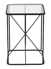 Pacific Glass and Black Roxy Metal Side Table - Image 2 of 6