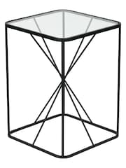 Pacific Glass and Black Roxy Metal Side Table - Image 3 of 6
