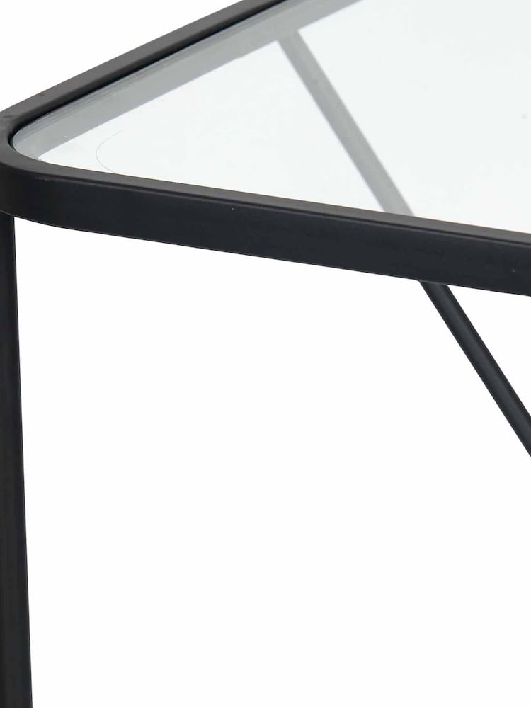 Pacific Glass and Black Roxy Metal Side Table - Image 6 of 6