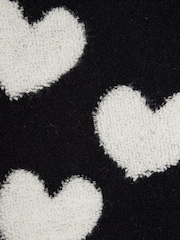 River Island Girls Boucle Heart 100% Cotton Jumper - Imagen 2 de 3