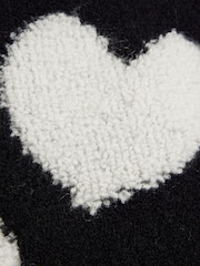River Island Girls Boucle Heart 100% Cotton Jumper - Imagen 3 de 3
