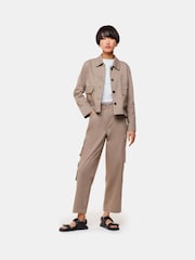 Whistles Natural Phoebe Casual Utility Trousers - Image 1 of 5