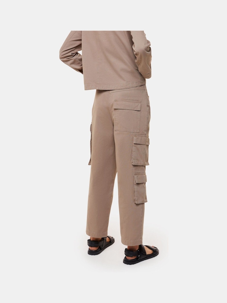 Whistles Natural Phoebe Casual Utility Trousers - Image 2 of 5