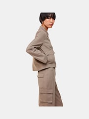 Whistles Natural Phoebe Casual Utility Trousers - Image 4 of 5