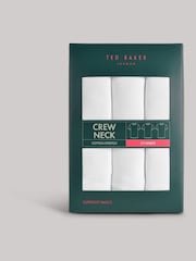 Ted Baker White Crew Neck T-Shirts 3 Pack - Image 4 of 4