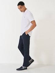 Crew Clothing White 100% Cotton Pique Polo Shirt - Image 3 of 4