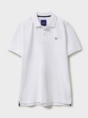 Weiß - Crew Clothing Piqué-Poloshirt aus 100 % Baumwolle - Bild 5 von 5