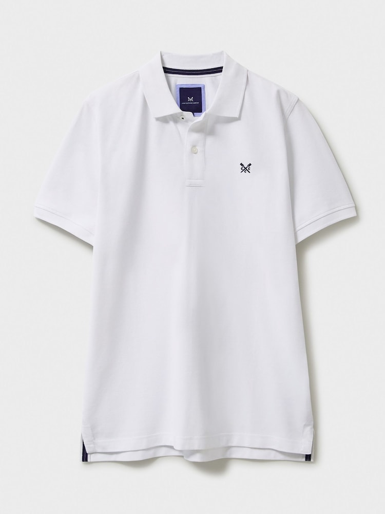 Weiß - Crew Clothing Piqué-Poloshirt aus 100 % Baumwolle - Bild 5 von 5