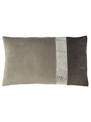 Interiors by Premier Black Silver Grey Kensington Townhouse Rectangular Cushion - Image 1 of 2
