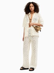AllSaints White Milly Trousers - Image 1 of 6