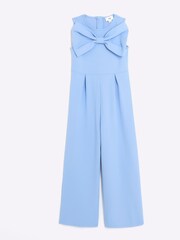 River Island Blue Girls Bow Jumpsuit - Image 1 of 3