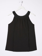 FatFace Nancy Black Crochet Vest - Image 5 of 5