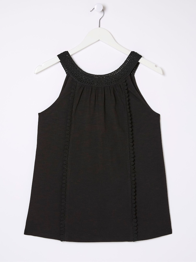 FatFace Nancy Black Crochet Vest - Image 5 of 5 FatFace Nancy Black Crochet Vest - Image 5 of 5