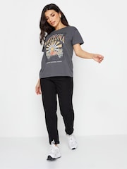 PixieGirl Petite Grey Arizona Slogan Print 100% Cotton T-Shirt - Image 3 of 5