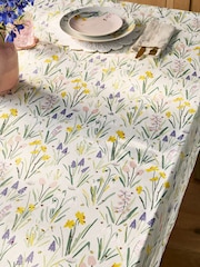 Sage Green Lila Floral Print Wipe Clean Tablecloth - Image 1 of 3