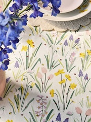 Sage Green Lila Floral Print Wipe Clean Tablecloth - Image 2 of 3