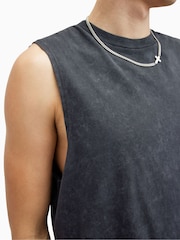 AllSaints Black Crew Neck Remi Tank Top - Image 2 of 6