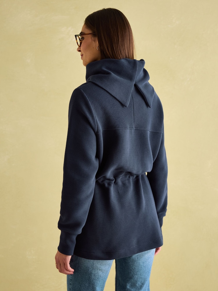Joules Willow Navy Cowl Neck Sweatshirt - Image 2 of 7 Joules Willow Navy Cowl Neck Sweatshirt - Image 2 of 7