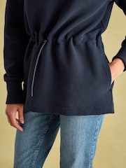 Joules Willow Navy Cowl Neck Sweatshirt - Image 4 of 7