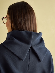 Joules Willow Navy Cowl Neck Sweatshirt - Image 6 of 7