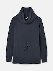 Joules Willow Navy Cowl Neck Sweatshirt - Image 7 of 7