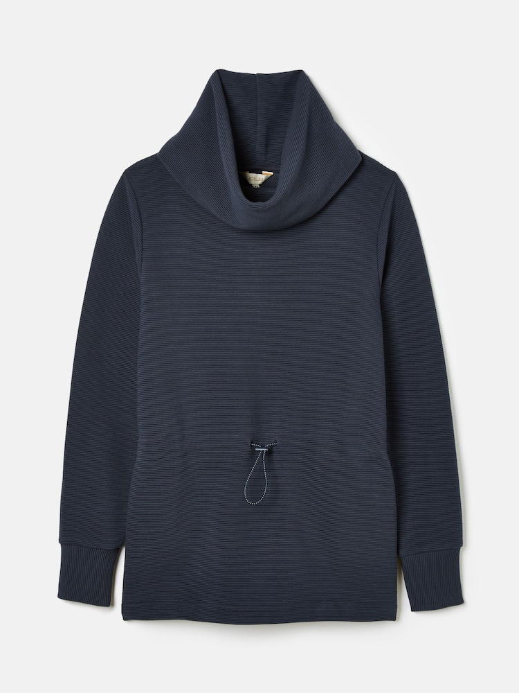 Joules Willow Navy Cowl Neck Sweatshirt - Image 7 of 7