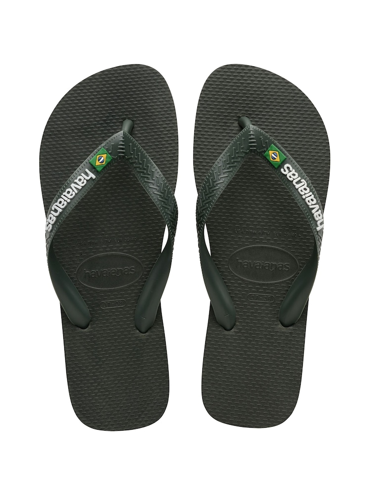 Серый/черный - Вьетнамки с бразильским флагом Havaianas - Изображение 1 из 7