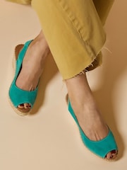 Jones Bootmaker Ladies Natural Rosanna Slingback Wedges - Image 1 of 7
