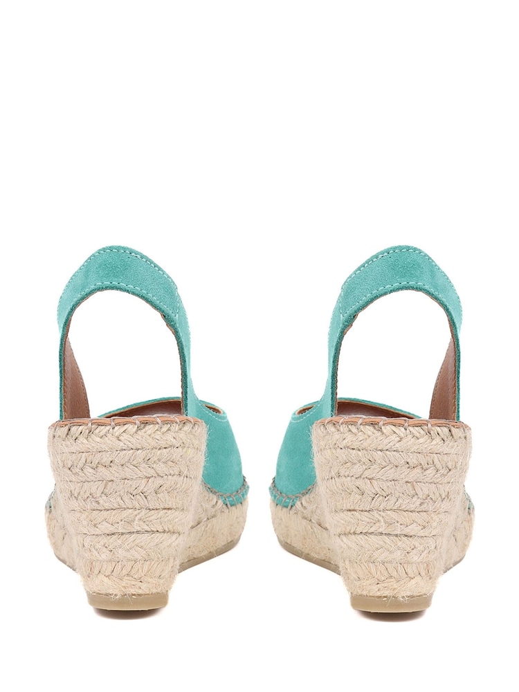Jones Bootmaker Ladies Natural Rosanna Slingback Wedges - Image 5 of 7