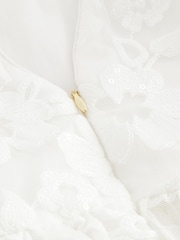 Baker by Ted Baker White Sequin Puff Sleeve Occasion Dress - Image 9 of 10