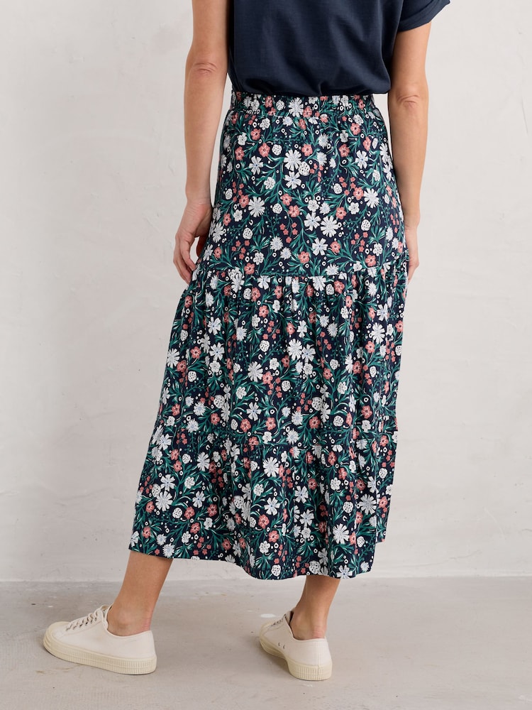 Seasalt Cornwall Blue Line Strokes Skirt - Image 2 of 5