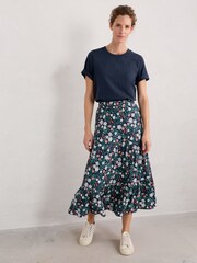 Seasalt Cornwall Blue Line Strokes Skirt - Image 3 of 5