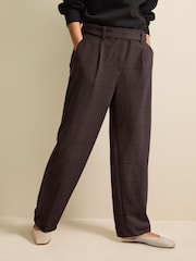 Brown Ponte Barrel Leg Trousers - Image 2 of 7