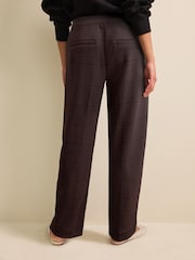 Brown Ponte Barrel Leg Trousers - Image 3 of 7