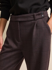 Brown Ponte Barrel Leg Trousers - Image 4 of 7