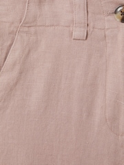 Reiss Pink Dani 4-9 yrs Linen Loose Fit Trousers - Image 4 of 4