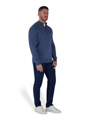 Raging Bull Blue Classic Quarter Zip Knit 100% Cotton Jumpers - Image 2 of 6