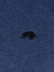 Raging Bull Blue Classic Quarter Zip Knit 100% Cotton Jumpers - Image 6 of 6