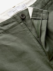 Khaki Green Regular Fit 100% Cotton Utility Style Chino Trousers - Image 9 of 12