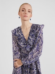 Hobbs Blue Petite Rosana Dress - Image 3 of 4
