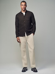 Ecru White Relaxed Fit Corduroy Chino Trousers - Image 1 of 10