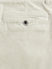 Ecru White Relaxed Fit Corduroy Chino Trousers - Image 10 of 10