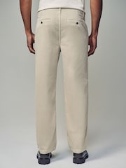 Ecru White Relaxed Fit Corduroy Chino Trousers - Image 3 of 10