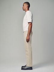 Ecru White Relaxed Fit Corduroy Chino Trousers - Image 4 of 10