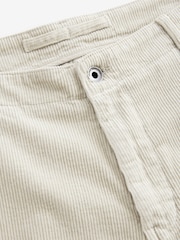 Ecru White Relaxed Fit Corduroy Chino Trousers - Image 9 of 10