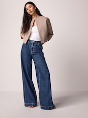 Rinse Wash Palazzo Wide Leg 100% Cotton Jeans - Image 2 of 6